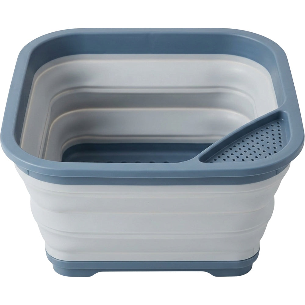 Olyns Foldpour Collapsible Produce Rinse Strainer 2.6 qt Blue Gray - Product view